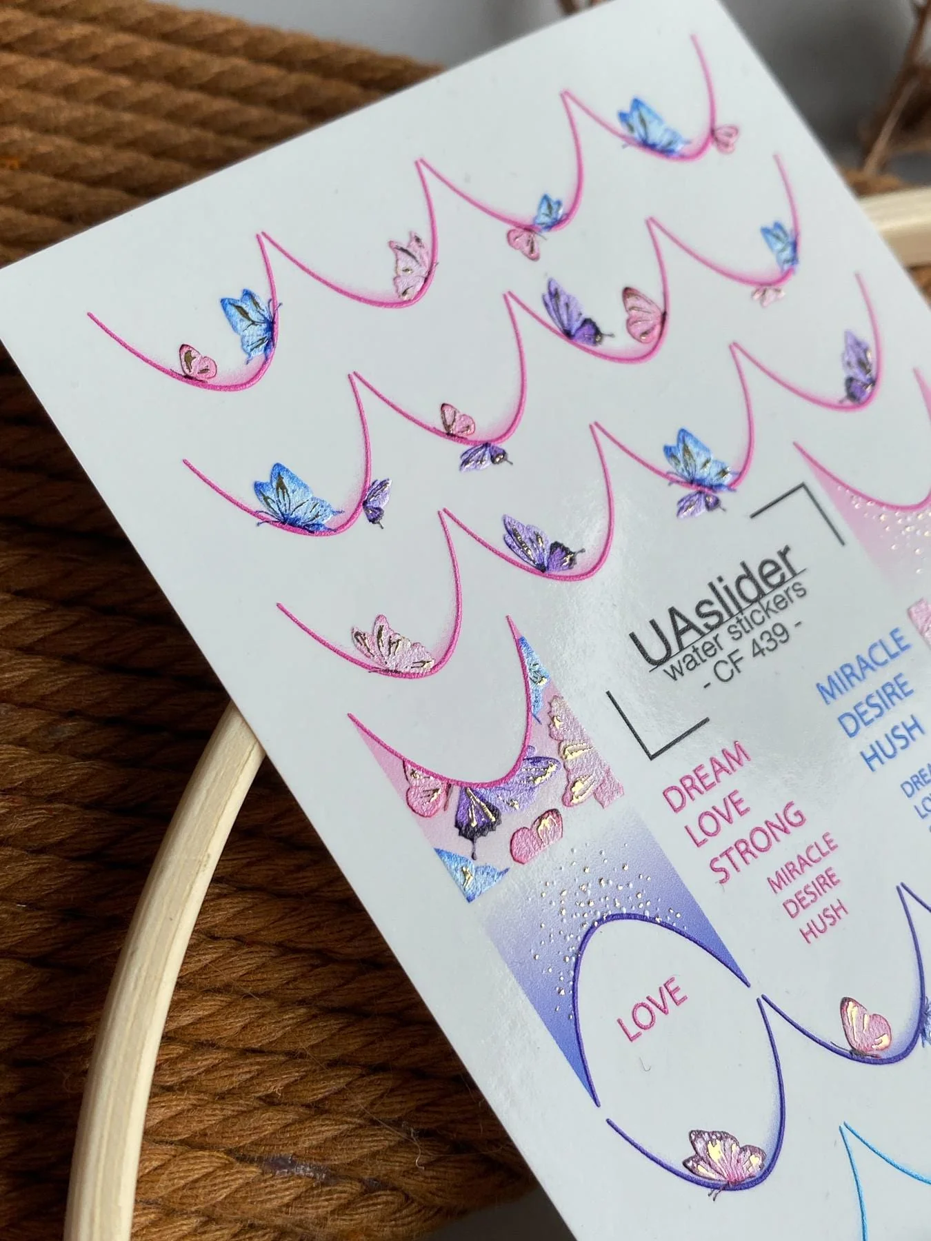 Nail Water Decal Gold FOIL/ Butterfly French Tip/ French Line/ French Nail Tattoo /Waterslide / Nail Waterslide Decals/ Nail Art/ - Image 8